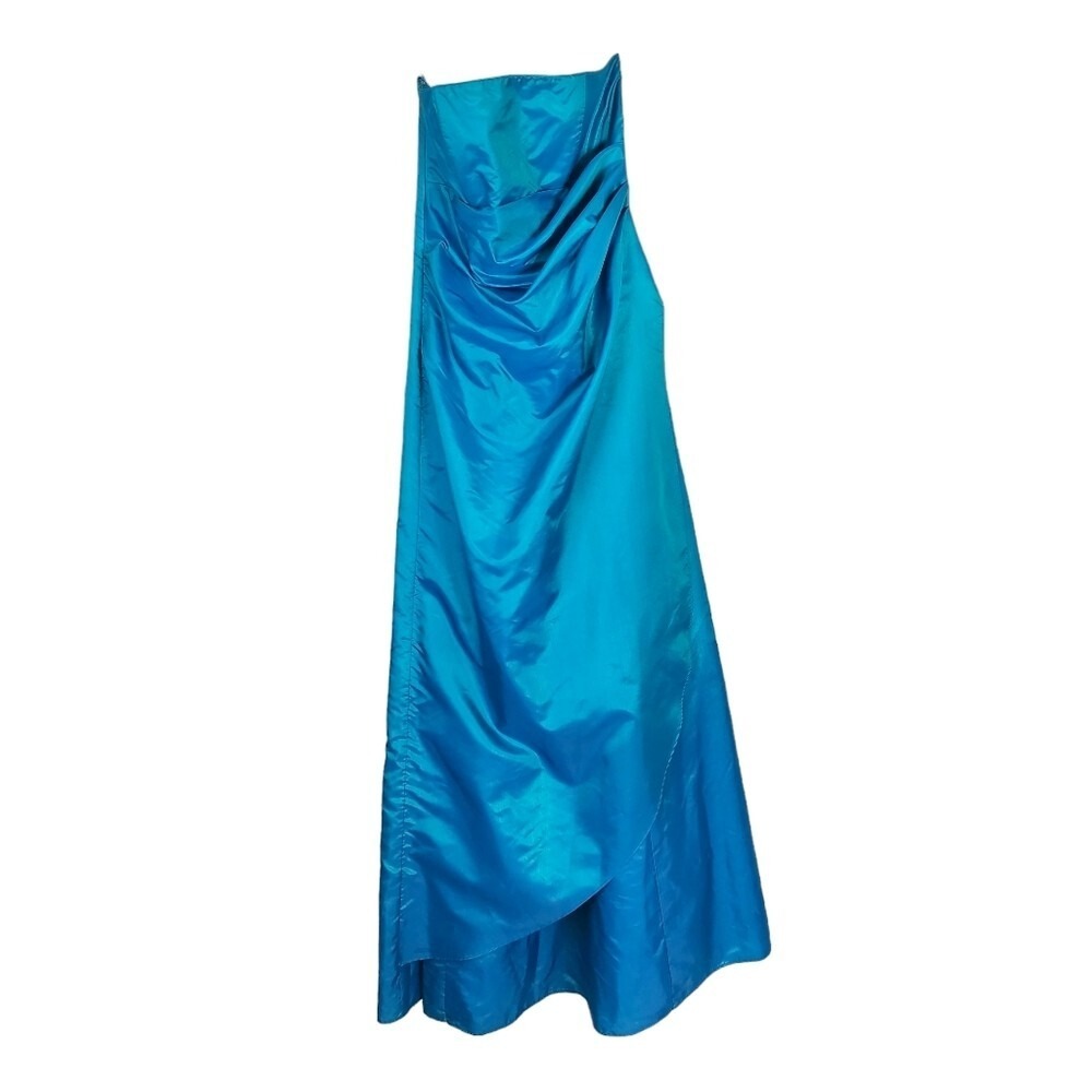 BARI JAY x VINTAGE Y2K strapless satin homecoming dress‎ lace up back prom 5-6